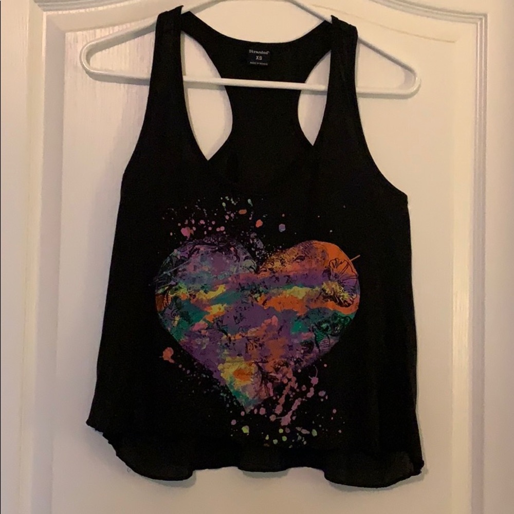 Bursting Heart cropped tank